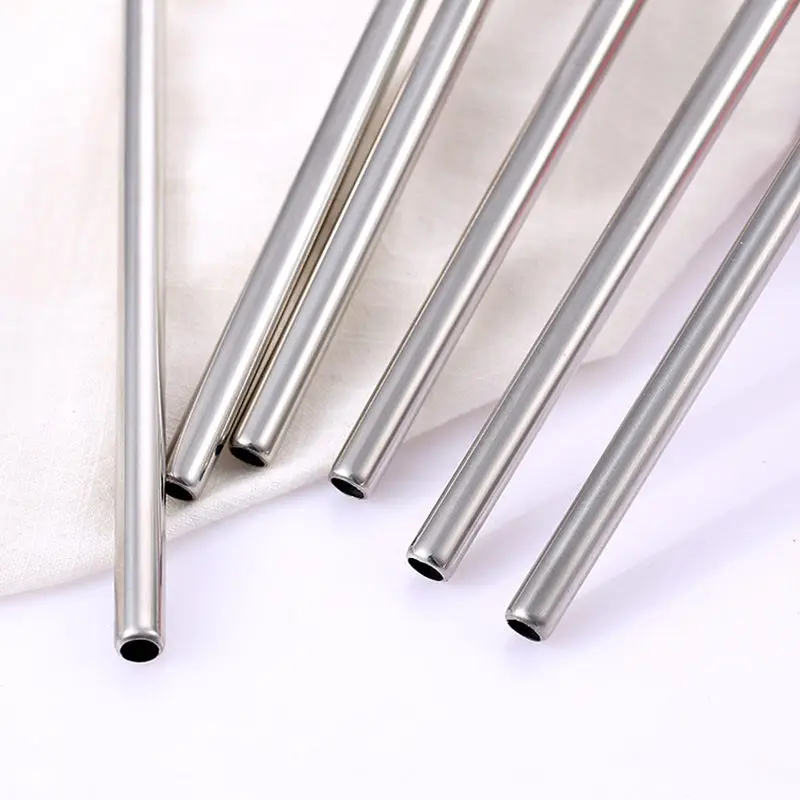 200pcs/lot 8 inch Length Stainless Steel Metal Drinking Reusable Straws Stag Party Cocktail Party F20173829