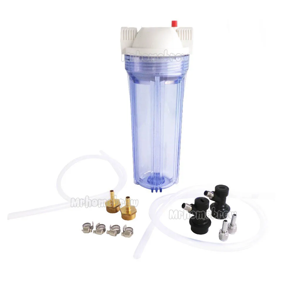 10’’ Beer Filter Kit,Water Filter House System With Water Filter Cartridge,Liquid Ball Lock Fittings Draft Homebrew Beer Filter