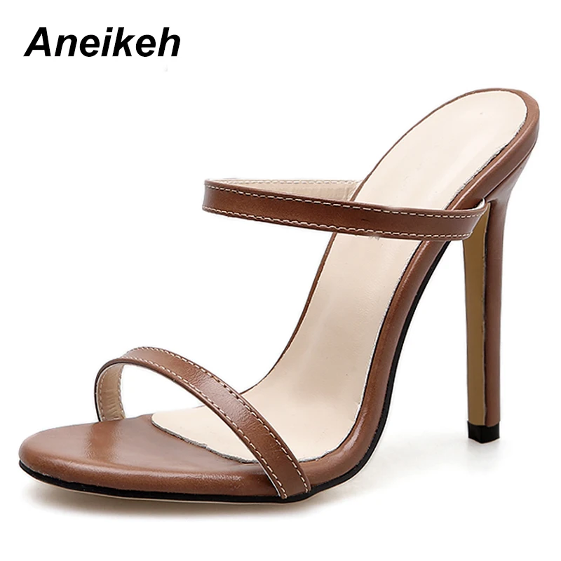 Aneikeh 2024 Women Sandals Stiletto High Heel Shoes Strap Ankle Wrap OL Sexy Pumps Party Dress Dropshipping Shoes Size 35-40