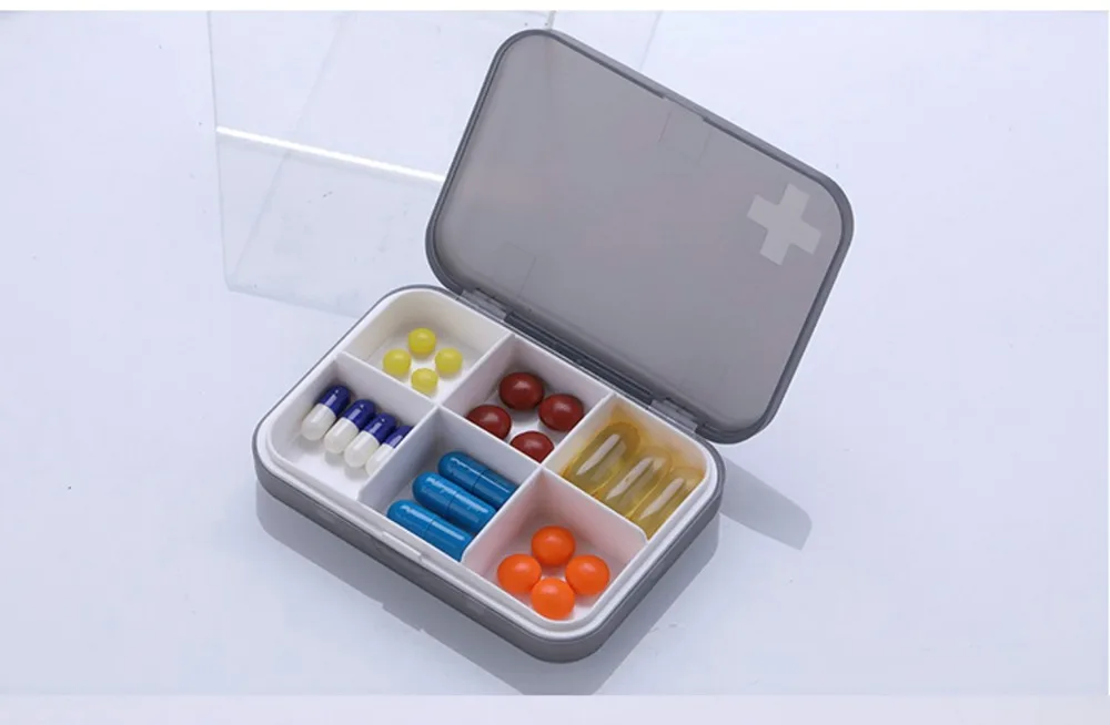 

Small Pill Box Portable Mini One Weekly Transparent Pills Case Medicina Medicine Container Packing Sealing Storage Outdoor