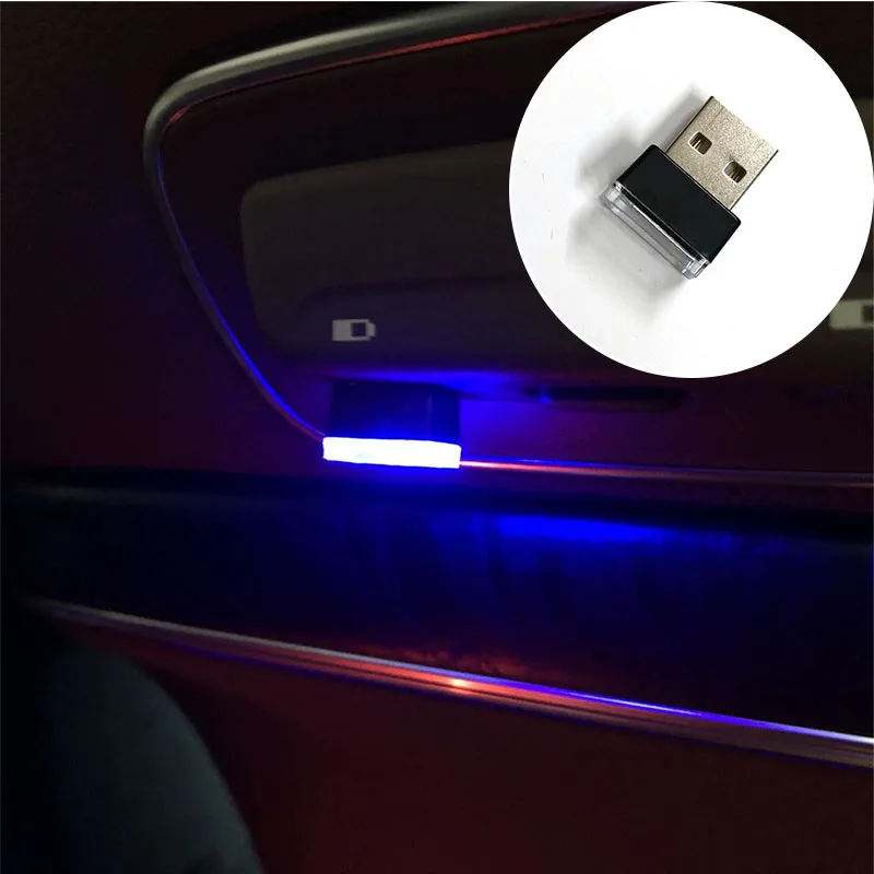 1Pc Car USB Atmosphere Lamp for Hyundai SantaFe Veracruz Mistra Tucson Veloster Rohens AZERA  Avante IONIQ