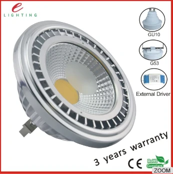 AR111 led lamp 9W COB g53 spot light es111 111mm AC110V-240V white High power CE&ROHS by DHL