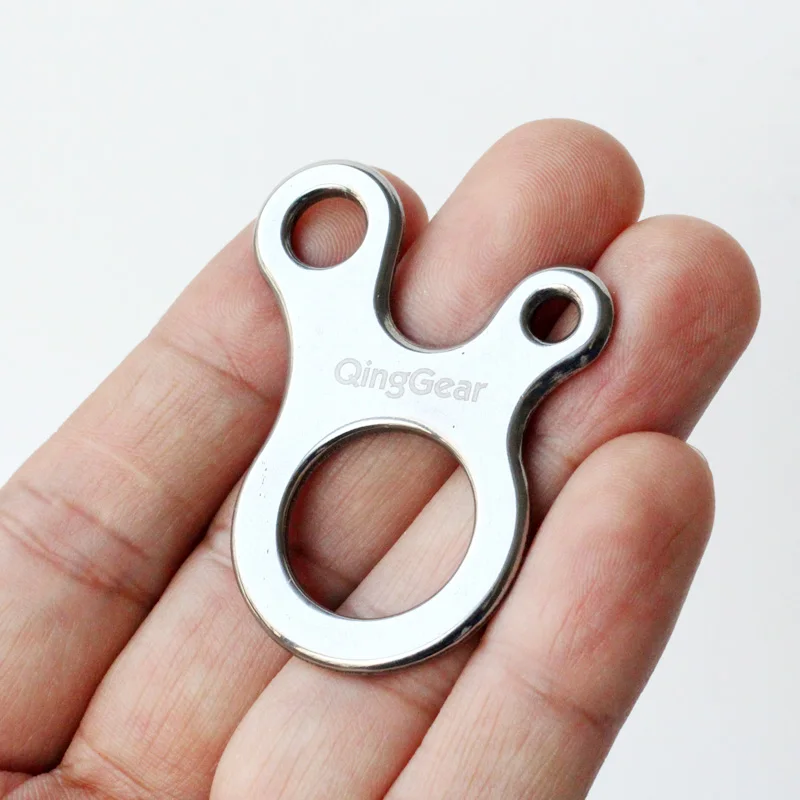 2pcs Tent Guy Lines Tensioners Ultralight Aluminium Alloy Rope Guylines Adjuster 3 Holes Quick Knotting LoopAlien Tool