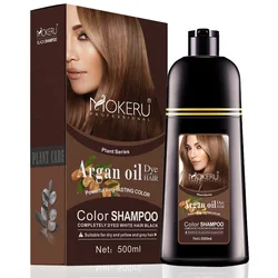 Mokeru-shampoo profissional para colorir cabelos para mulheres, orgânico natural, cor de cabelo marrom, coloração permanente, tintura de cabelo duradoura