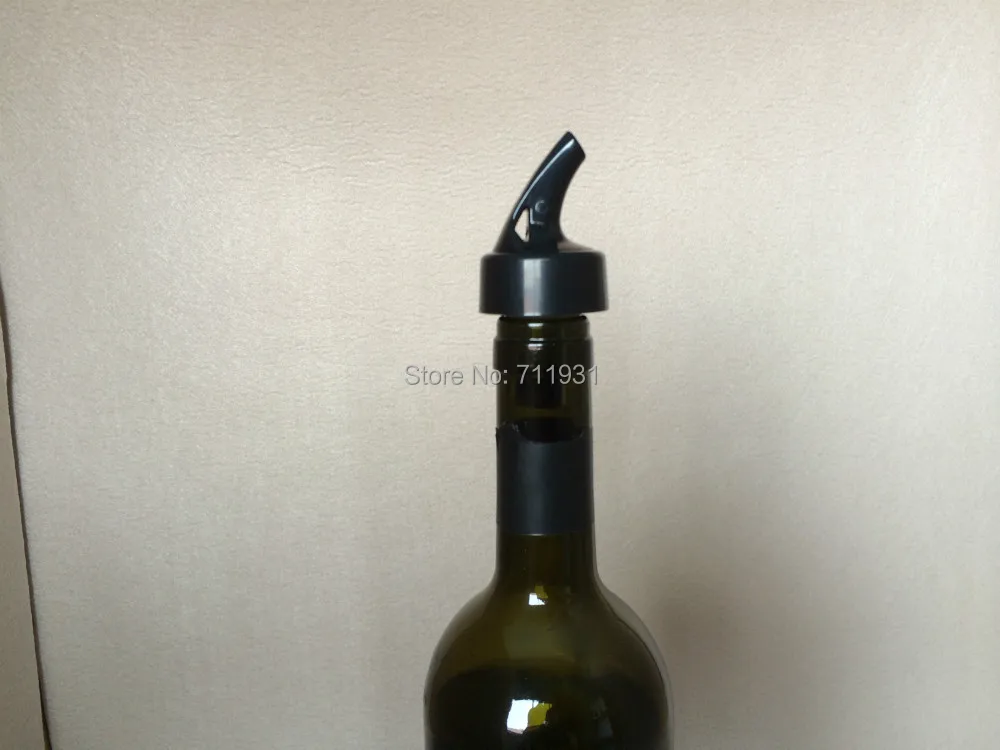 New! Factory direct free shipping plastic wine pourers 100pcs/lot liquid spout/pourer wine spout black bottle pourer wholesale