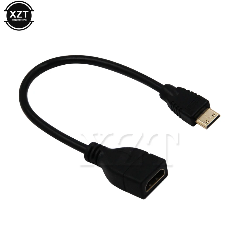 Mini HDMI-متوافق مع ذكر إلى HDMI-متوافق مع محول كابل أنثى الحبل 1080P محول للكمبيوتر المحمول عالية السرعة