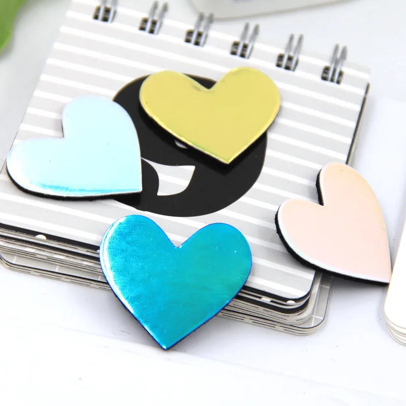 36pcs/lot 3.8*3.3cm Gradual Color Heart Padded Appliques for DIY Accessories Craft Handmade Decoration