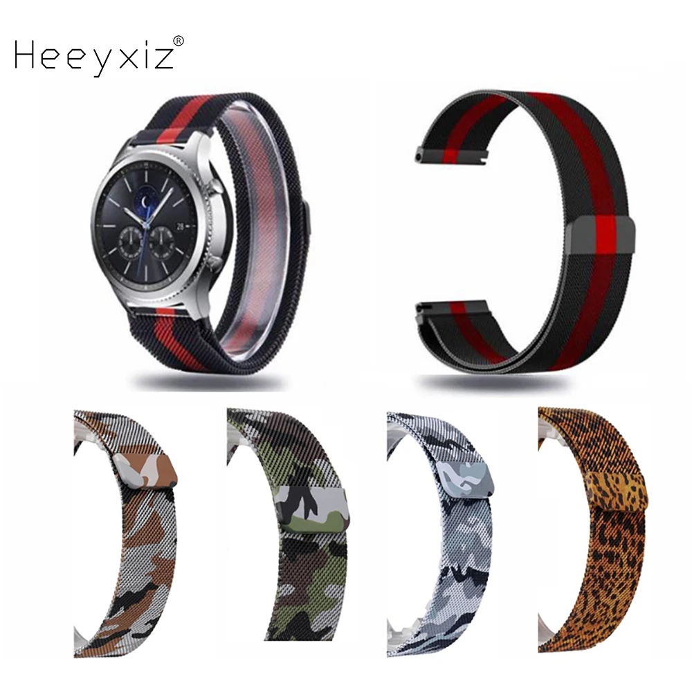 Metal Milanese Loop Band for  Samsung Gear S3 Frontier/Classic 22mm/S2 20mm Watch Strap Galaxy Smart Watch Stainless Steel Band