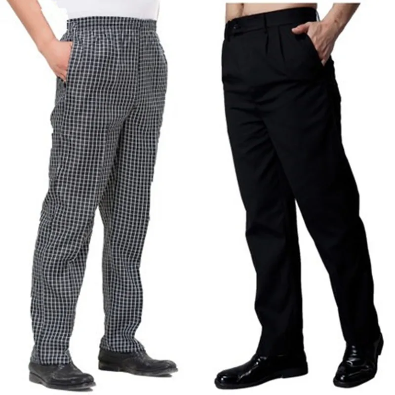 Newest style Chef pants autumn and winter chefs zebra trousers overalls striped trousers plaid trousers the kitchen men 6 kinds