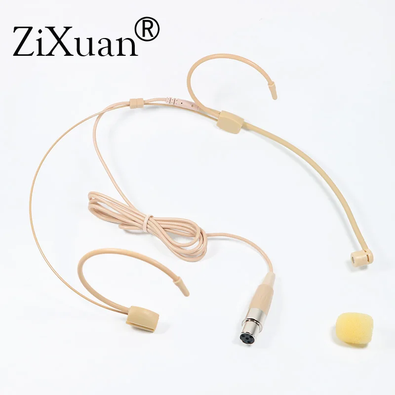 Headband Head Wearing Unidirectional Microphone for Shure Sennheiser AKG MiPro Audio Technica 4Pin 3Pin TA4F 3.5mm Lock