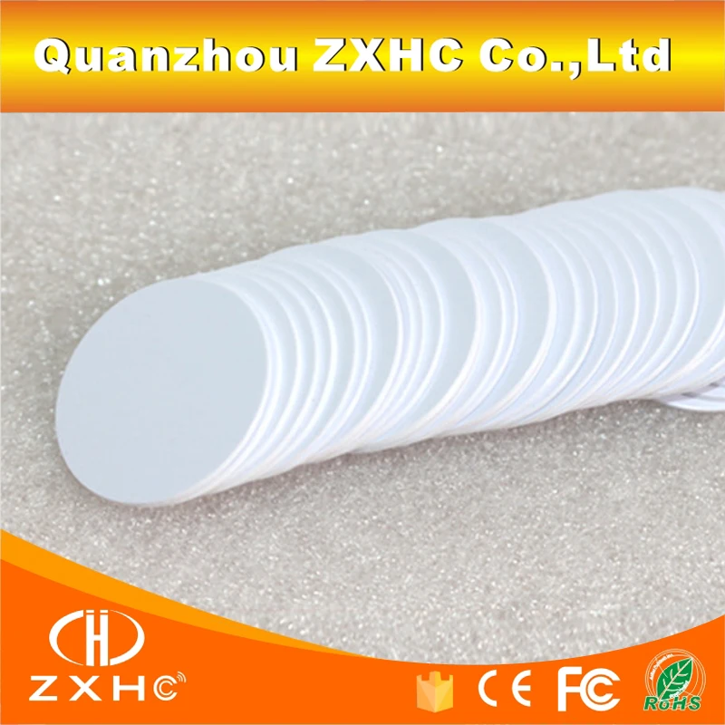 125 khz TK4100/EM4100 kompatibel RFID Tags Runde Form 25mm x 1mm Wasserdichte PVC Münze Karten In access Control