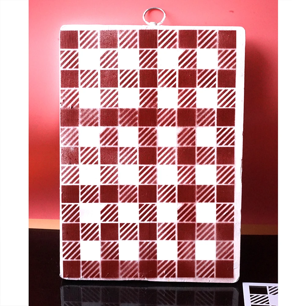 15 cm DIY Craft Layering Plaid Stencils For Walls Painting Scrapbooking Stamping Stamps Album Decorative Embossing Paper Cards