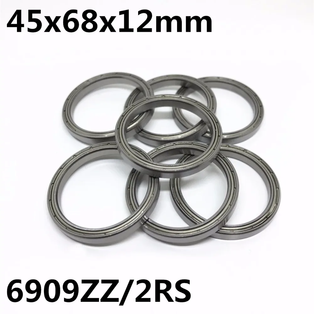 1PCS 6909ZZ 6909-2RS Thin wall ball bearings 45x68x12 mm Bearing steel High quality 6909 6909Z 6909RS