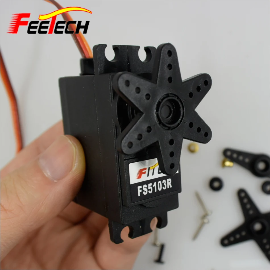 Feed tech FS5103R-طائرة بدون طيار تعمل بالتحكم عن بعد مع دوران مستمر 360 درجة ، 5 قطعة ، للسيارة والقارب والروبوت