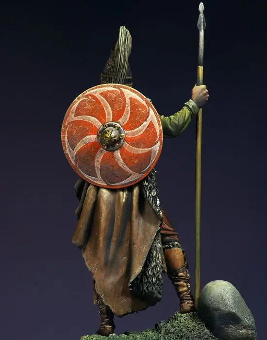 1/24 75MM ancient stand Slavic Warrior  soldier  Resin figure Model kits Miniature gk Unassembly Unpainted