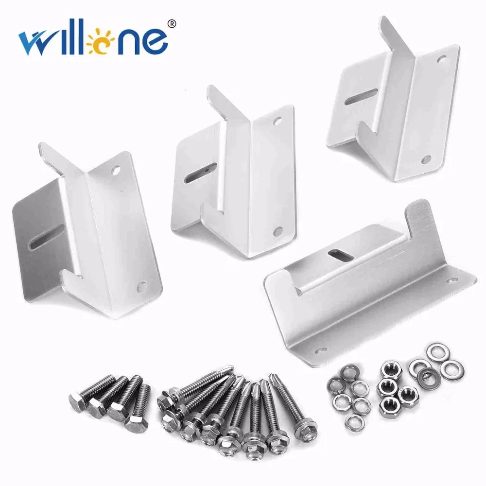 

Willone 10 sets solar panel Z mount ,Z type bracket Aluminum Bolt