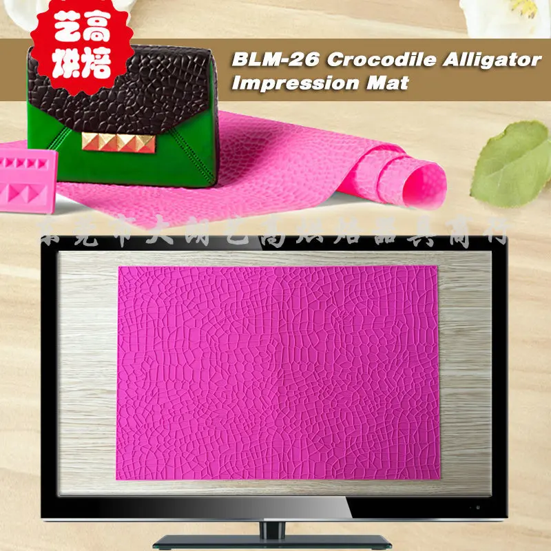 Crocodile Alligator Impression Mat Cake Decoration Silicone Lace Mould Silicone Mat Fondant Cake Tool Silicone Cake Mold H856