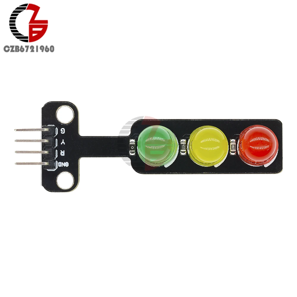 Mini módulo de luz de tráfico LED, 5V CC, pantalla LED de Color rojo, amarillo y verde para Arduino