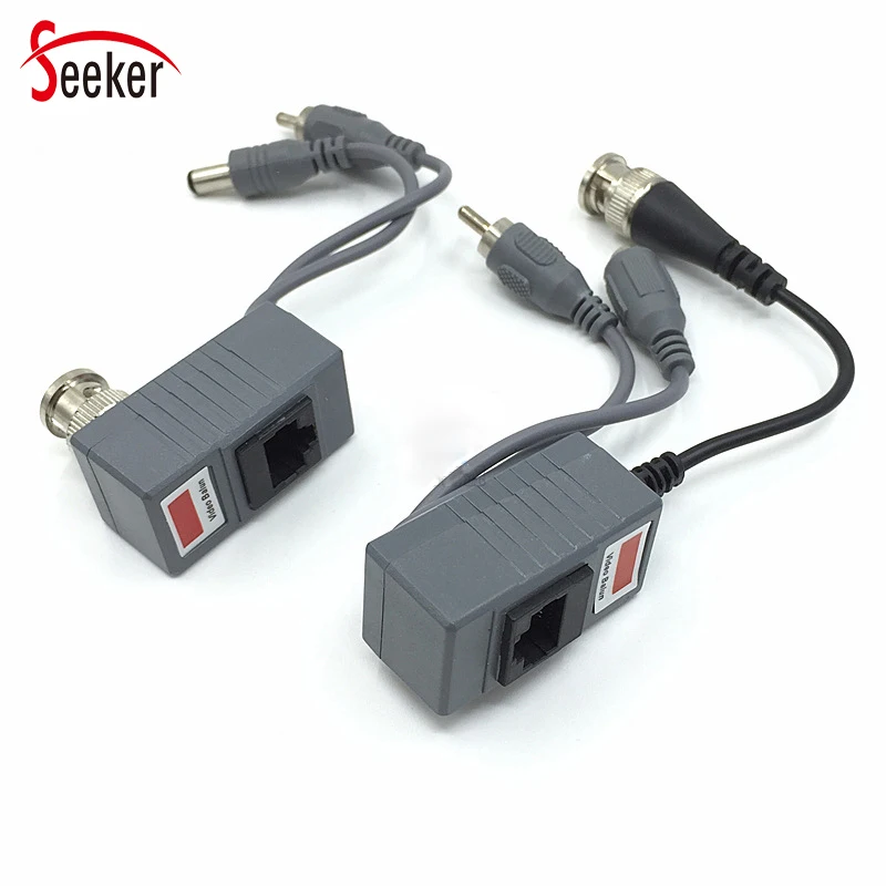 2 sztuk/1 para CCTV części bezpieczeństwa poe mocy Audio wideo 3 w 1 moc wideo 2 w 1 pasywny Transceiver wideo Balun Coax Rj45 Balun