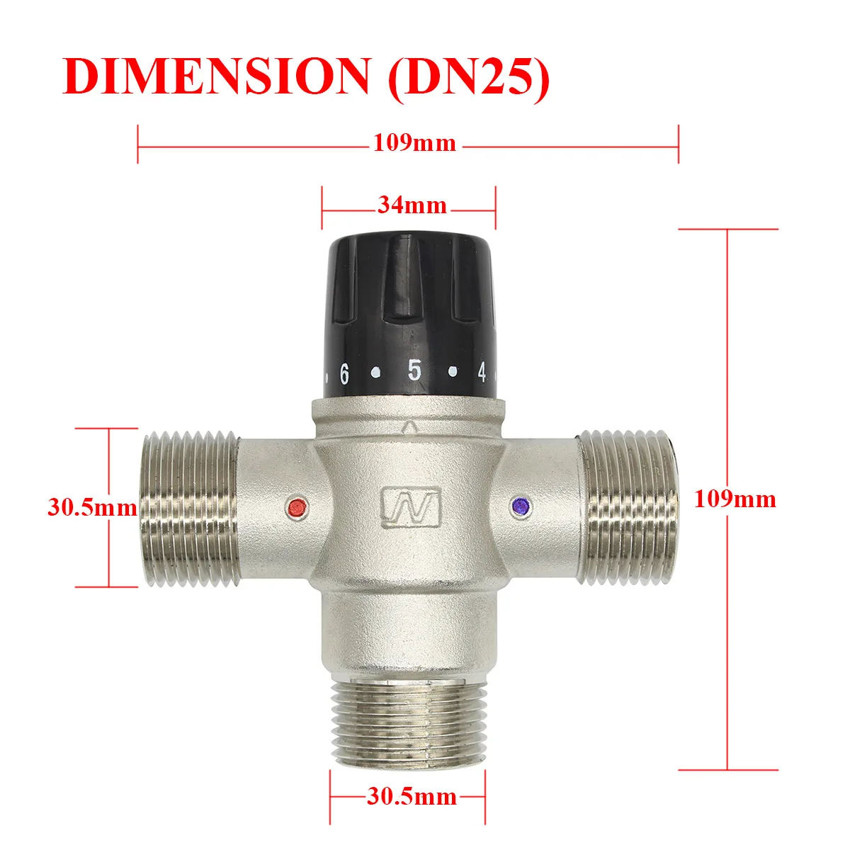 Brass Mixing Valve Solar energy thermostatic Valve Bathroom Faucet Temperature Mixer Control DN15 DN20 DN25