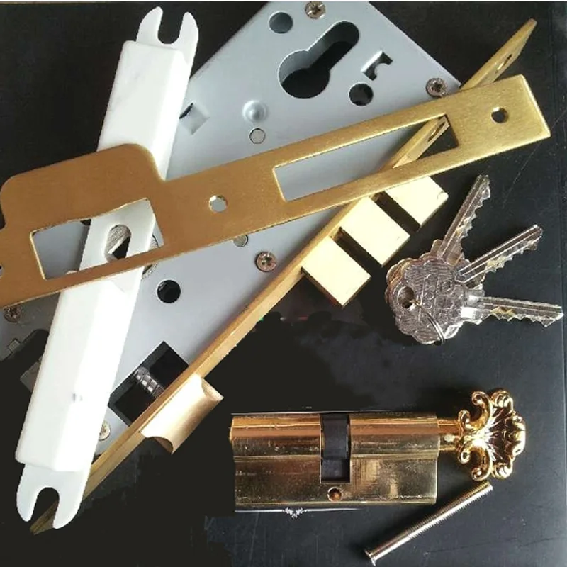 GOLD COLOR FANCY ZINC ALLOY  DOOR HANDLE DOOR LOCK QUALITY 20YEARS