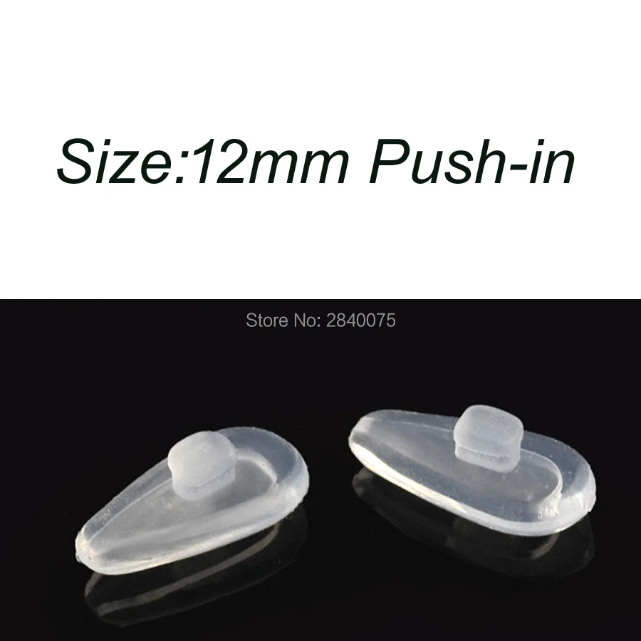 10Pairs(20pcs)12mm 14mm super soft Air Chamber Silicone Nose Pads for optical Eyewear Glasses Accessories Screw-in Push-in