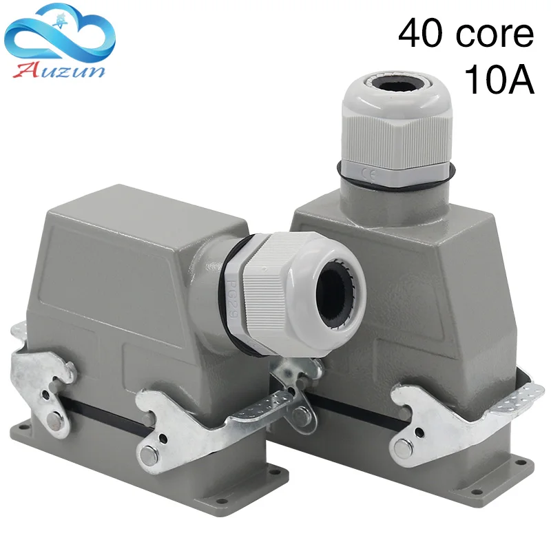 Hdc-hd-040 rectangular heavy duty connector 40 core industrial waterproof aviation plug socket male bus cold pressure 10A