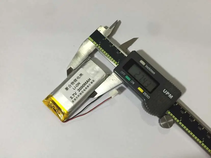 Nova capacidade total 3.7 v de polímero de lítio 803060 2000 mah poder intercom/dispositivo/Mini