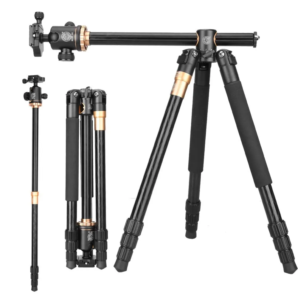 

Q999H Horizontal Tripod Professional Video DSLR Camera Tripod Monopod Kit 61 Inch Portable Compact Travel fit Canon Nikon Sony