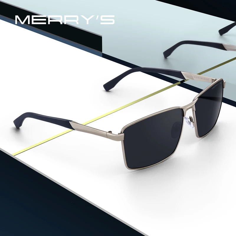 

MERRYS DESIGN Men Classic Rectangle Sunglasses HD Polarized Sun glasses For Driving TR90 Legs UV400 Protection S8380