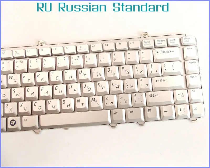 Russa RU Versão Teclado Para Dell Inspiron 1318 1400 1500 1520 1521 1540 1545 1525 NK750 MK750 Laptop Prata