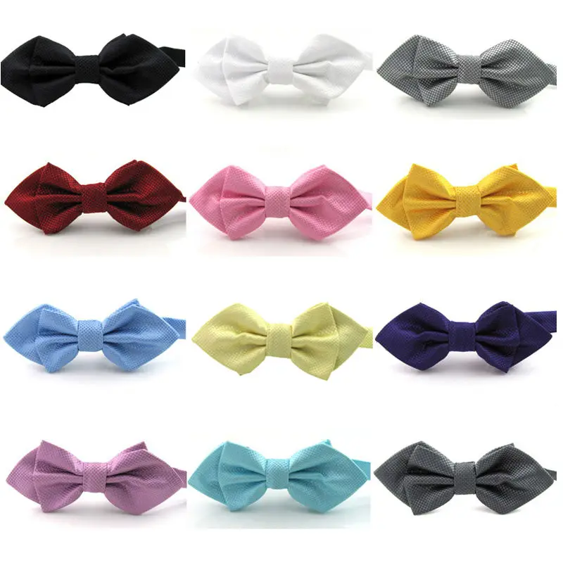 

NEW Classic Bowtie Fashion Neckwear Adjustable Men Bow Tie For Wedding Solid Color Polyester Suits Bowties for Men