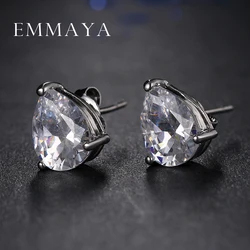 Emmaya Fshion Water Drop Design Top Quality Earrings Cubic Zircon Stud Earring for Women Boucle D'oreille Pendientes Mujer