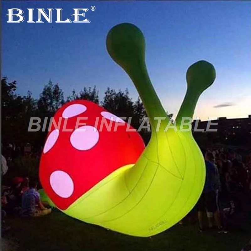 

Large colorful led lighting ground inflatable Snail model outdoor decorating inflatable insect giant colorful inflatable snails