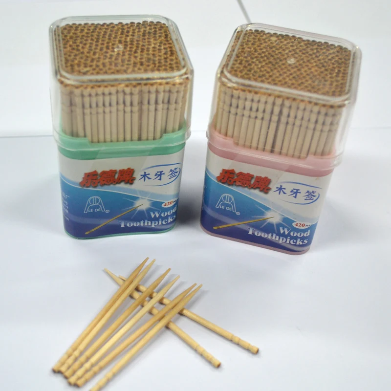 wooden toothpicks natural wood disposable tooth picks round head not too sharp