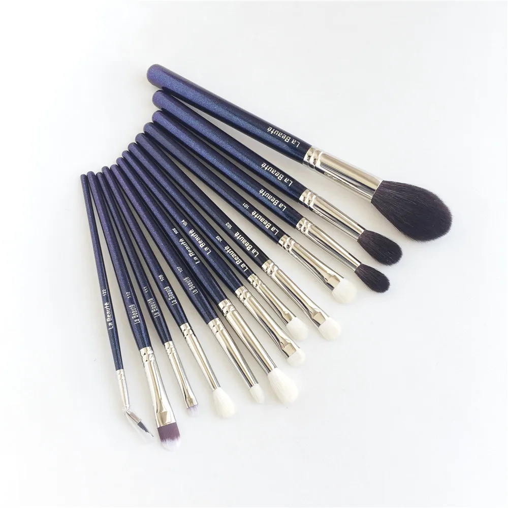 La Beaute Makeup Brushes High-Quality Goat Hair Face & Eye Set - Beauty Makeup Brushes Blender Tool