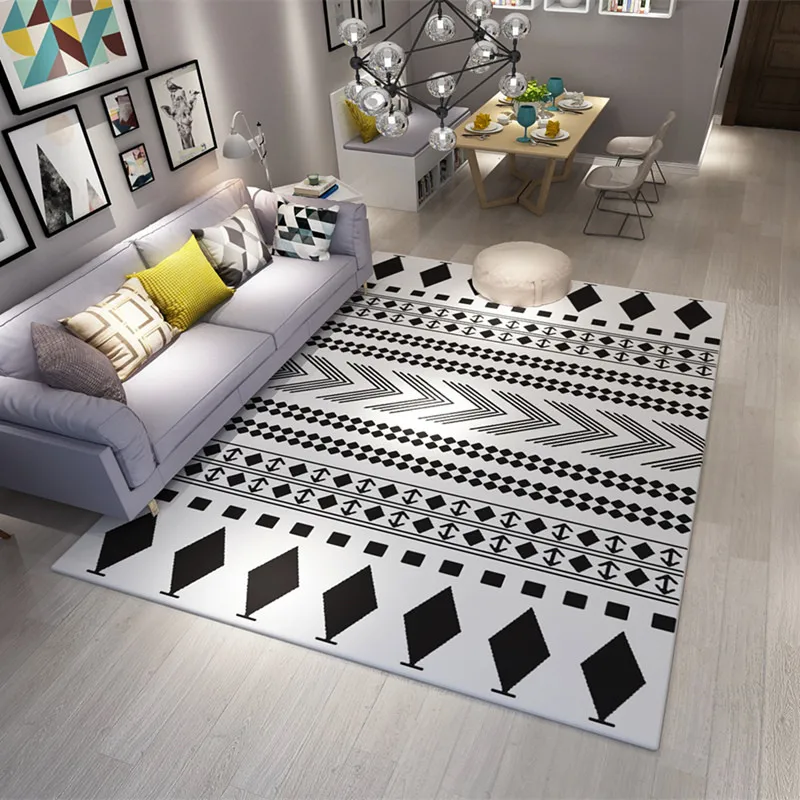 

Modern Simplicity Fashion Soft Flannel Carpets Delicate Floor Large Area Rugs Living Room Mat Bedroom Carpet Kid Room Home Decor