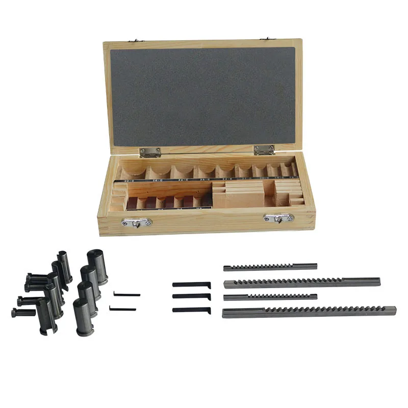 22pcs Keyway Broach Set Bushing Shim Set Metric System 12-30 HSS Keyway Tool  knife for CNC Machine New