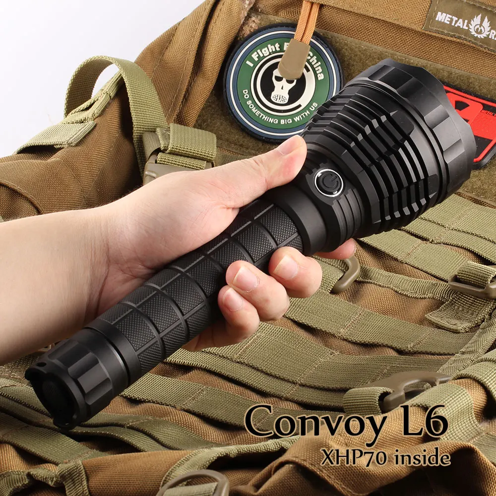 Convoy L6 26650 LED flashlight XHP70.3 Hi R70 R9050 High color rendering