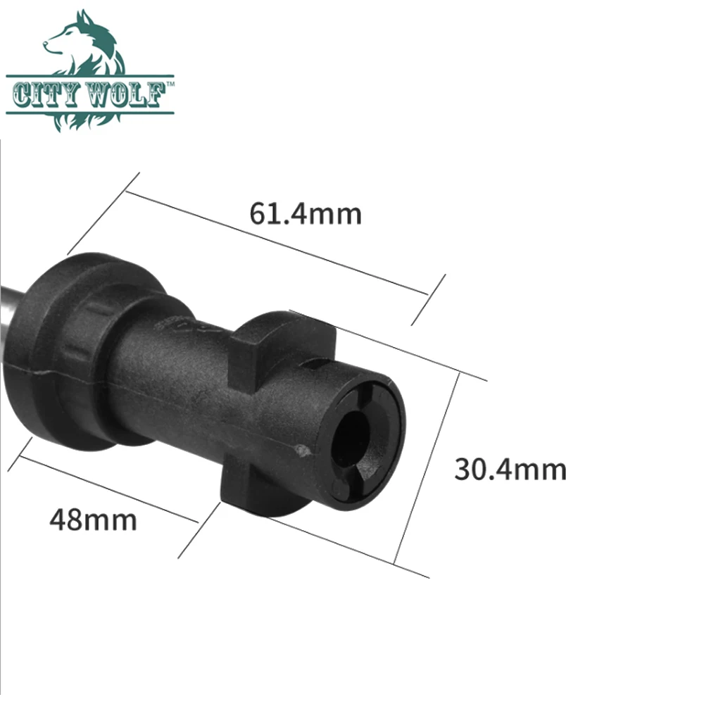 Cidade lobo-carro arruela metal jato água lança curta, varinha bocal arma para Karcher K2, K3, K4, K5, K6, K7, 5 pontas rápidas do bocal