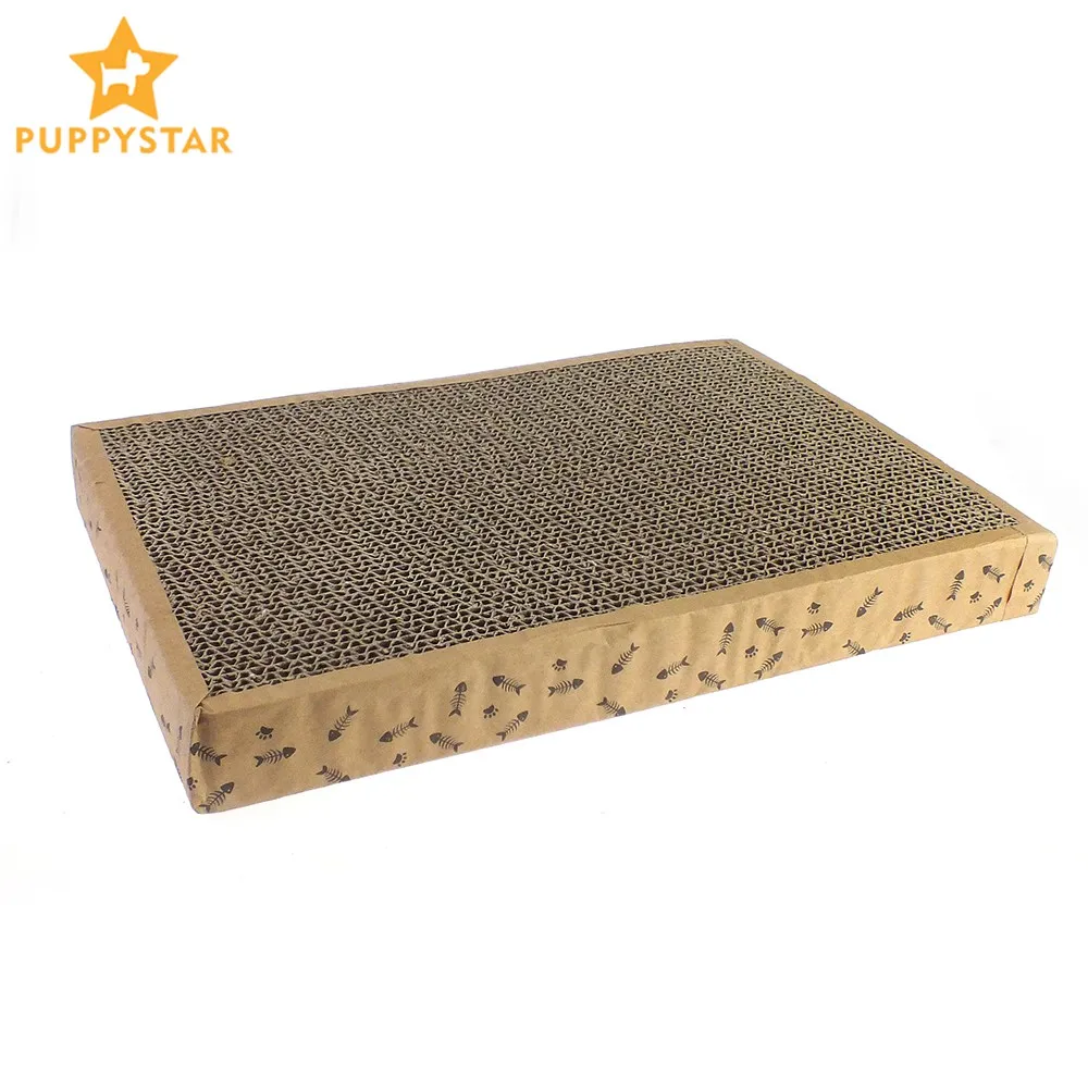 Cat Scratch Board Corrugated Paper Cat Scratcher For Kitten Catnip Fish Bones Scratch Board Pad Cat Supplies Pet Products LY0017