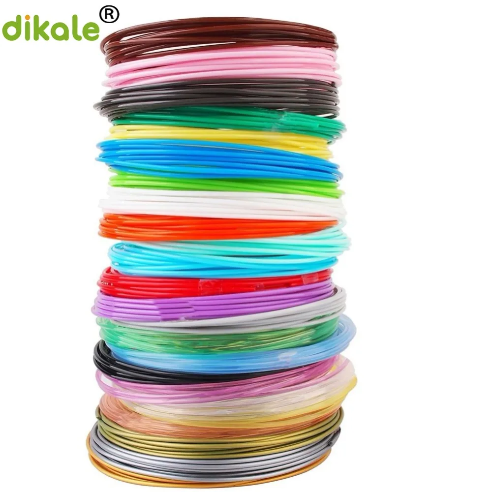 dikale 24 Colors x 10 Meter(in total 240 meter) 1.75mm PLA 3D Pen Filament Printing Material for 3D Printer Pen