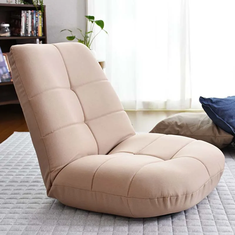 Silla plegable y ajustable de tela de lino, muebles de sala de estar, sillón informal de relajación moderno, estilo japonés