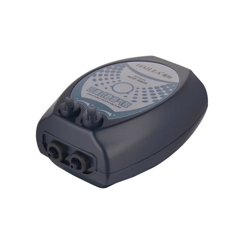Hailea pompa powietrza akwarium pompa tlenu 2W 2.5W 3W 4W 1/2 wyloty akcesoria do akwarium sprężarka powietrza 220V US UK AU ue wtyczka — zdjęcie 6