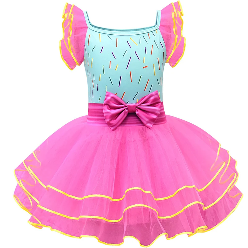 

Summer Fancy Girls Nacy Dress Kids Costume Petal Sleeve Casual Clothing Children Party Mini Gown Cosplay Cartoon Figure Dress