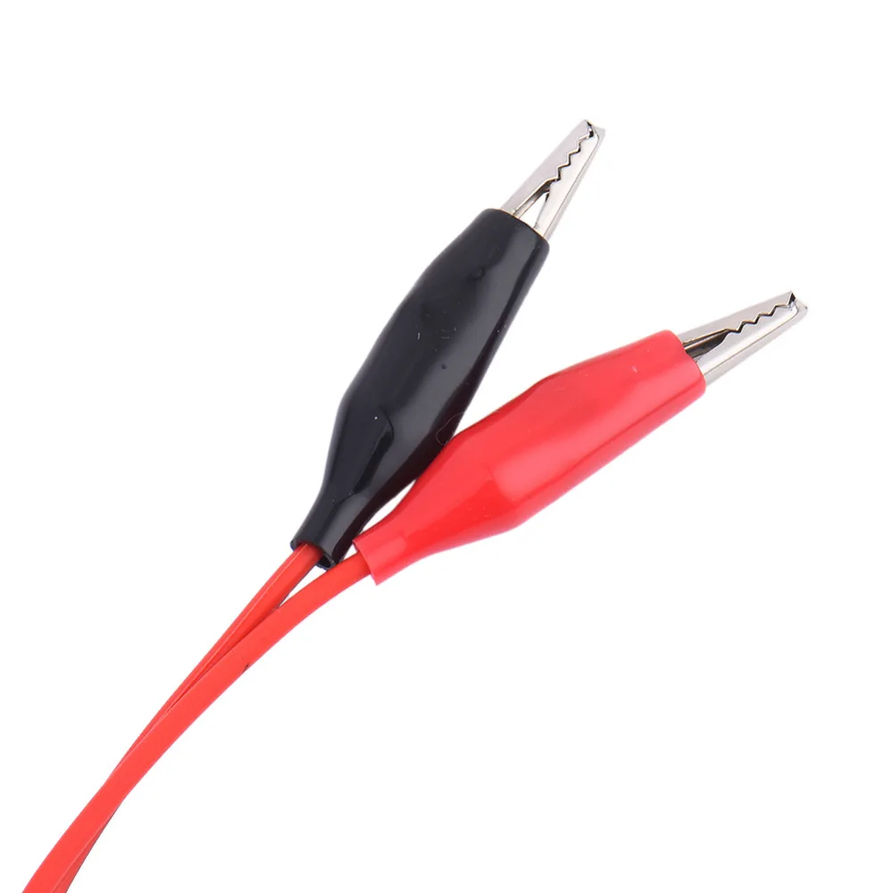 Banana Plug 4mm To Shrouded Copper Electrical Clamp Alligator Clip Test Cable Leads 1M For Multimeter Testing Probe