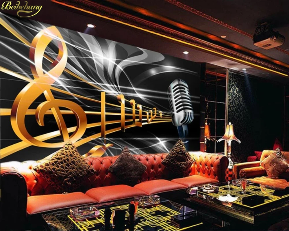 beibehang Custom photo wallpaper mural dynamic music symbol bar KTV box background wall papers home decor papel de parede