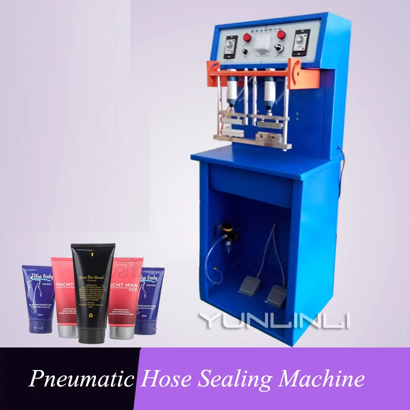 

RG-1 Pneumatic Hose Sealing Machine 220V 200W 55mm Toothpaste Tube Cosmetic Aluminum Plastic Tube Sealing Machine