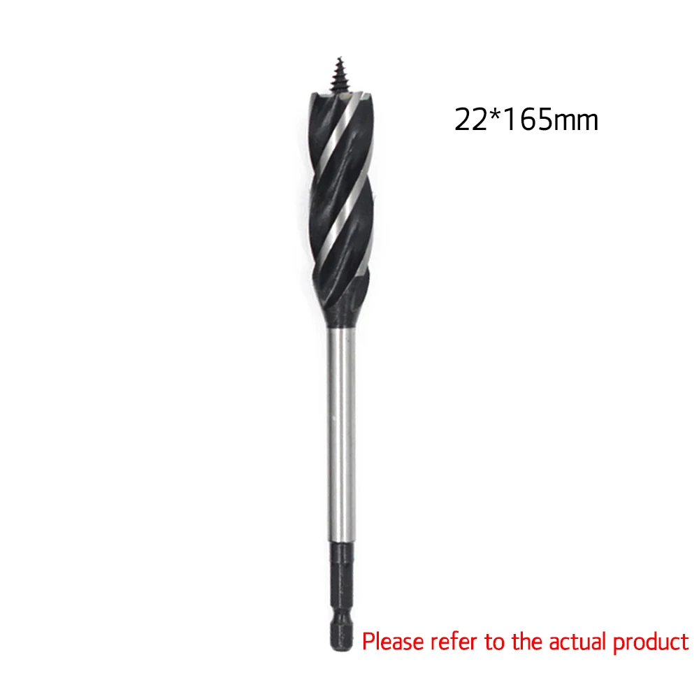 4Slot 4Flute Hex Drill Wood Stem Turn Metric Drill Bit Overall length 165mm Release Woodworking Twist Bits Woodwork Cutter Tool