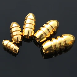 MNFT 25pcs/pack 1.8/3.5/5/7/10g Weight Bullet Shape Copper Sinker Rig Fishing Tackle Accessories BRASS BULLET SINKERS